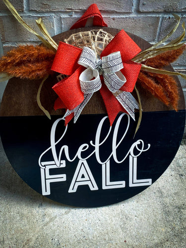 The Danelles  Hello Fall Door Hanger